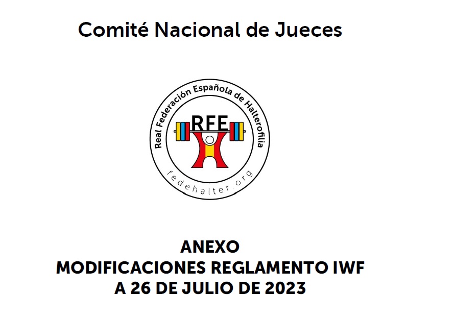 Modificaciones Reglamento IWF